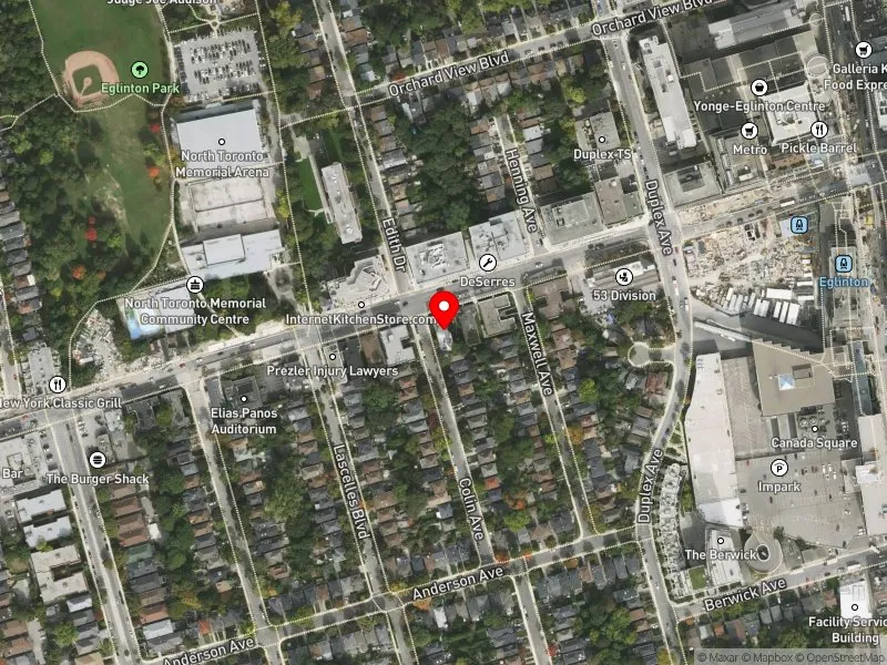 RentSafeTO apartment evaluation satellite view of 119 EGLINTON AVE W in Toronto-St. Paul's, Toronto