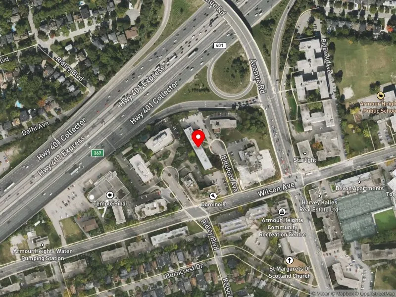 RentSafeTO apartment evaluation satellite view of 12 BIDEFORD AVE in Eglinton-Lawrence, Toronto