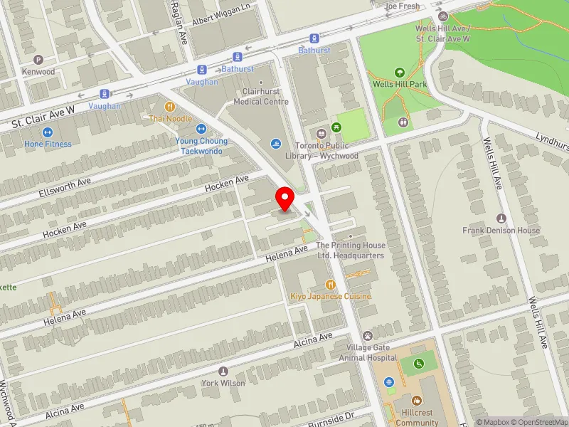 RentSafeTO apartment evaluation map view of 12 VAUGHAN RD in Toronto-St. Paul's, Toronto