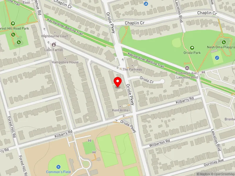 RentSafeTO apartment evaluation map view of 120 ORIOLE PKWY in Toronto-St. Paul's, Toronto