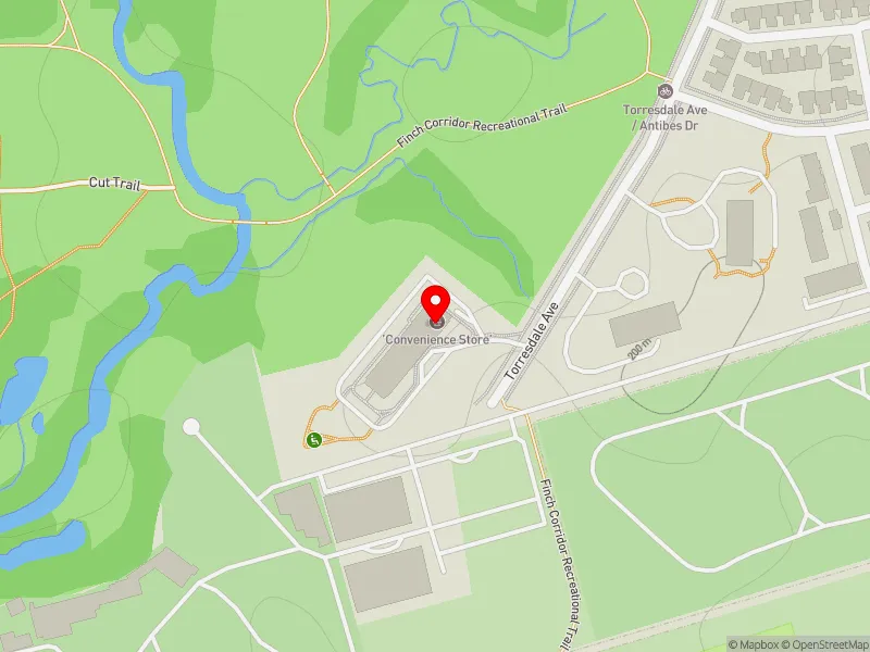 RentSafeTO apartment evaluation map view of 120 TORRESDALE AVE in York Centre, Toronto