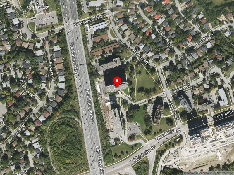 RentSafeTO apartment evaluation satellite view of 1202 YORK MILLS RD in Don Valley East, Toronto