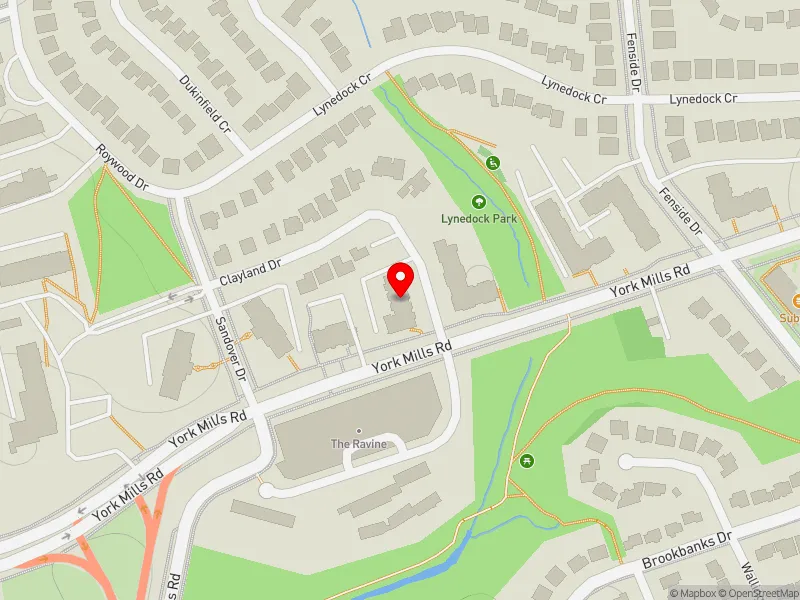 RentSafeTO apartment evaluation map view of 1230 YORK MILLS RD in Don Valley East, Toronto