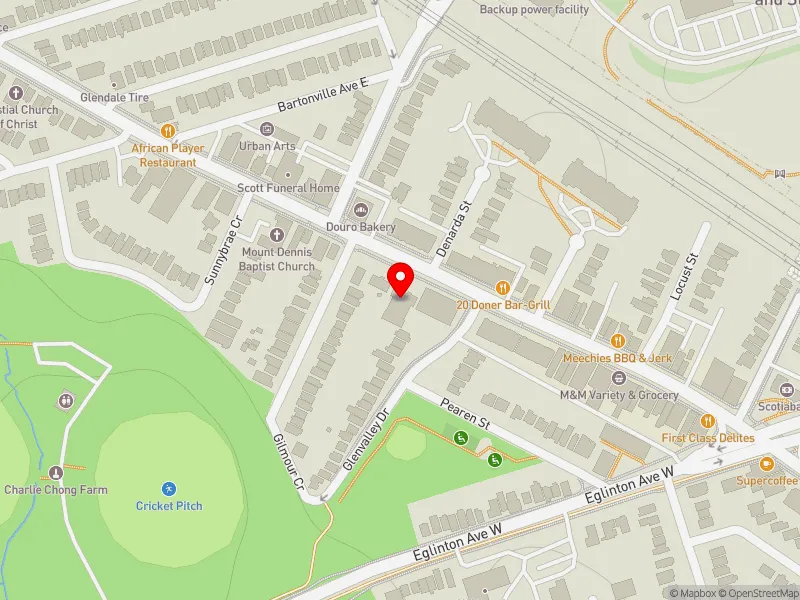 RentSafeTO apartment evaluation map view of 1240 WESTON RD in York South-Weston, Toronto