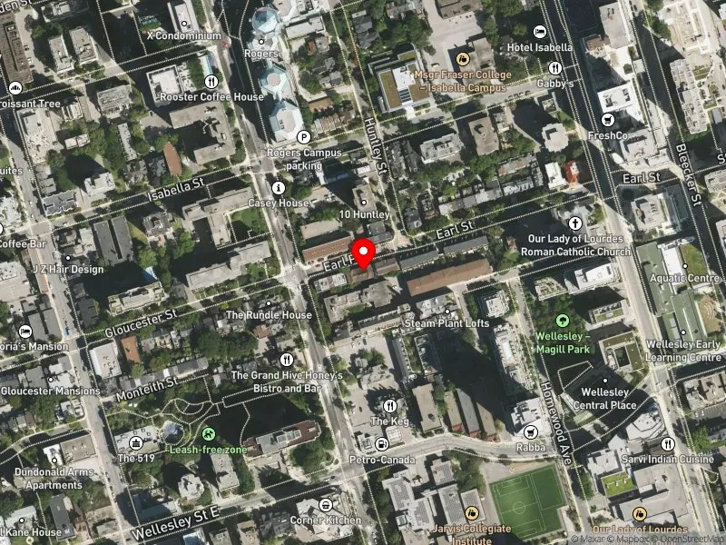 RentSafeTO apartment evaluation satellite view of 125 EARL PL in Toronto Centre, Toronto