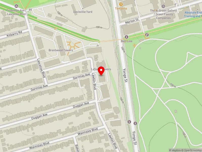 RentSafeTO apartment evaluation map view of 125 LAWTON BLVD in Toronto-St. Paul's, Toronto