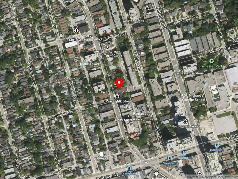 RentSafeTO apartment evaluation satellite view of 125 VAUGHAN RD in Toronto-St. Paul's, Toronto