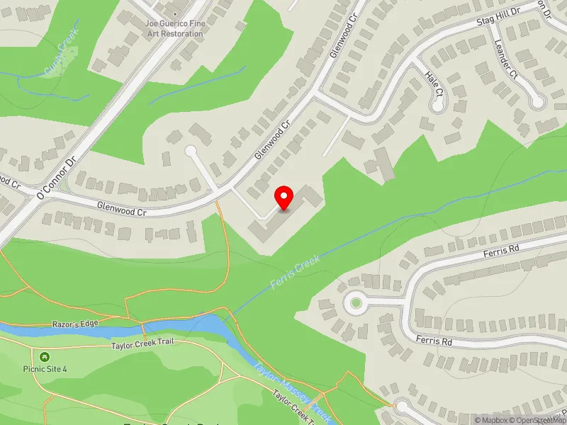 RentSafeTO apartment evaluation map view of 127 GLENWOOD CRES in Beaches-East York, Toronto