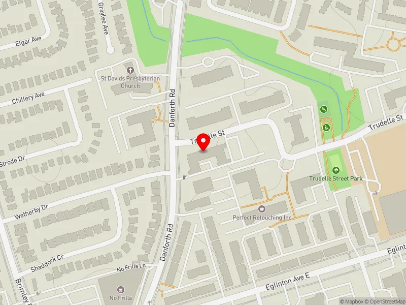 RentSafeTO apartment evaluation map view of 1275 DANFORTH RD in Scarborough Centre, Toronto