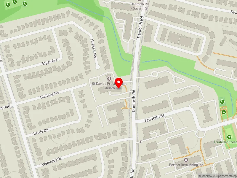 RentSafeTO apartment evaluation map view of 1290 DANFORTH RD in Scarborough Centre, Toronto