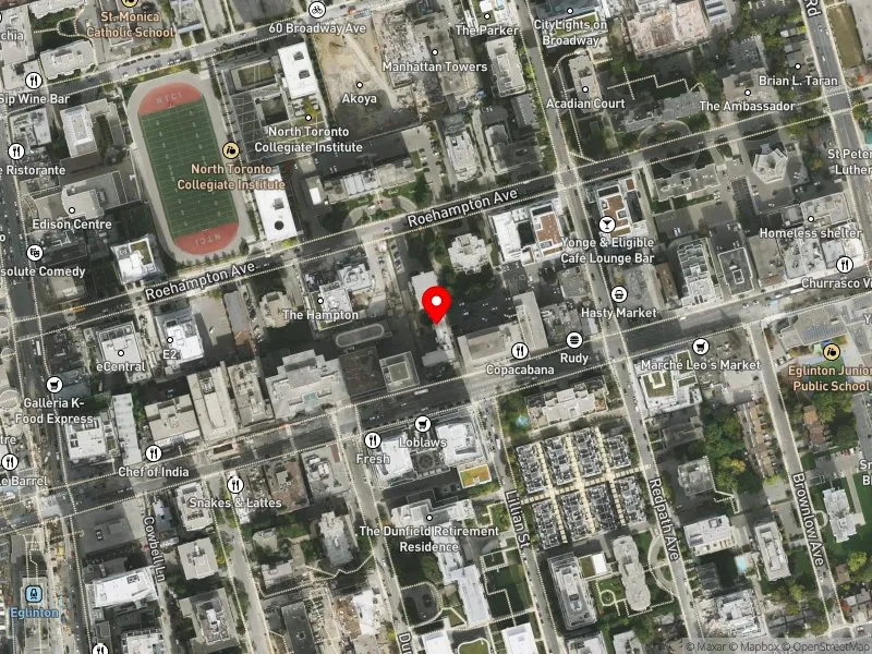 RentSafeTO apartment evaluation satellite view of 130 EGLINTON AVE E in Toronto-St. Paul's, Toronto