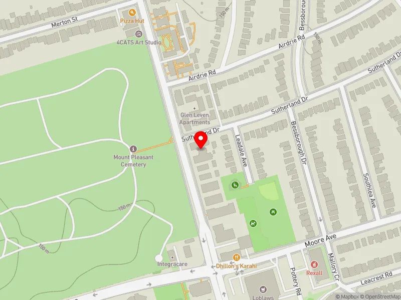RentSafeTO apartment evaluation map view of 1315 BAYVIEW AVE in Don Valley West, Toronto