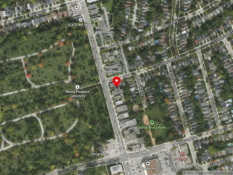 RentSafeTO apartment evaluation satellite view of 1315 BAYVIEW AVE in Don Valley West, Toronto