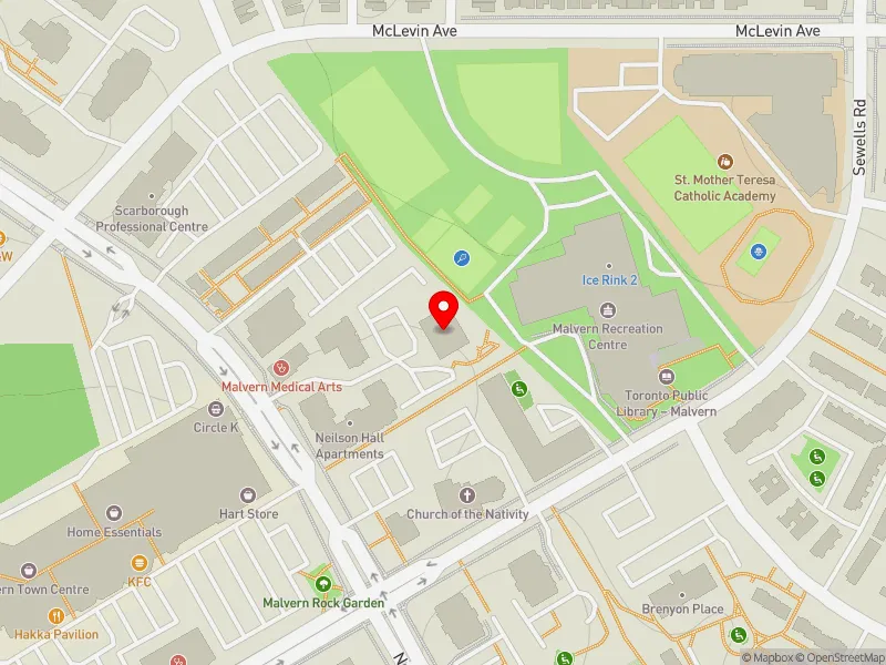 RentSafeTO apartment evaluation map view of 1319 NEILSON RD in Scarborough-Rouge Park, Toronto