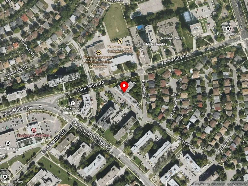 RentSafeTO apartment evaluation satellite view of 1325 YORK MILLS RD in Don Valley East, Toronto