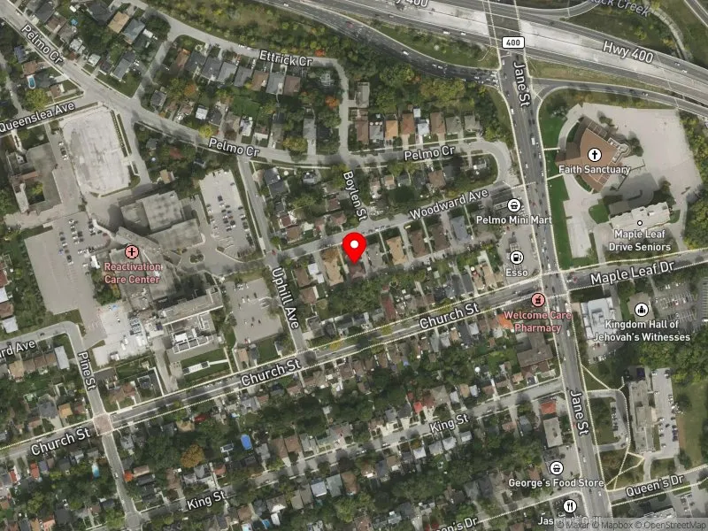 RentSafeTO apartment evaluation satellite view of 133 WOODWARD AVE in York South-Weston, Toronto