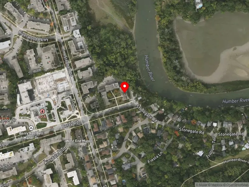 RentSafeTO apartment evaluation satellite view of 134 BERRY RD in Etobicoke-Lakeshore, Toronto