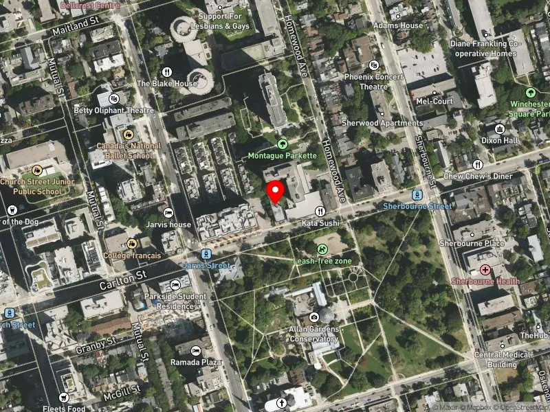 RentSafeTO apartment evaluation satellite view of 134 CARLTON ST in Toronto Centre, Toronto
