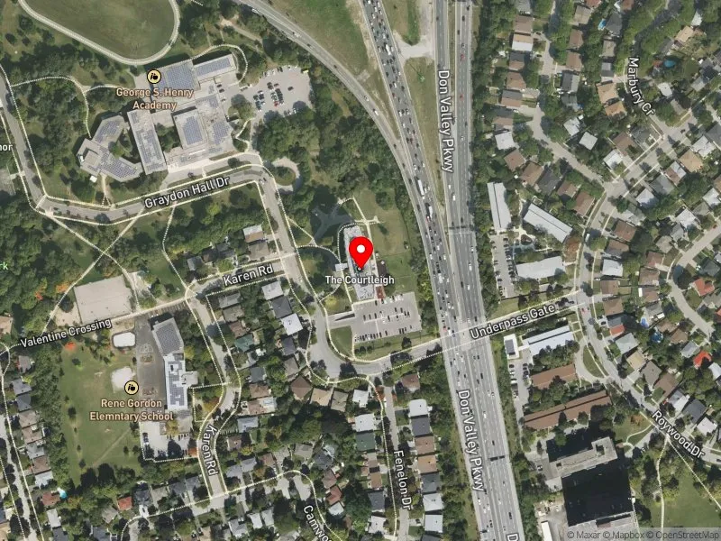 RentSafeTO apartment evaluation satellite view of 135 FENELON DR in Don Valley East, Toronto