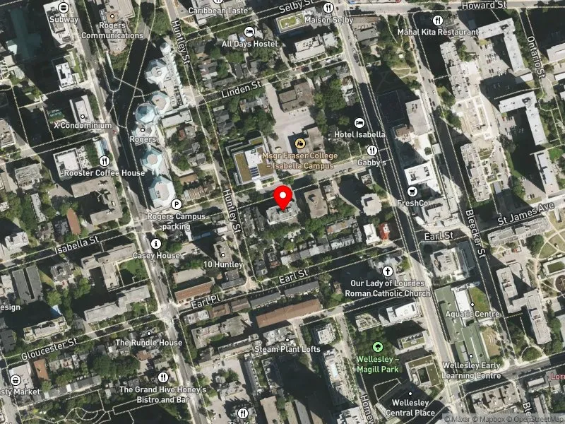 RentSafeTO apartment evaluation satellite view of 135 ISABELLA ST in Toronto Centre, Toronto