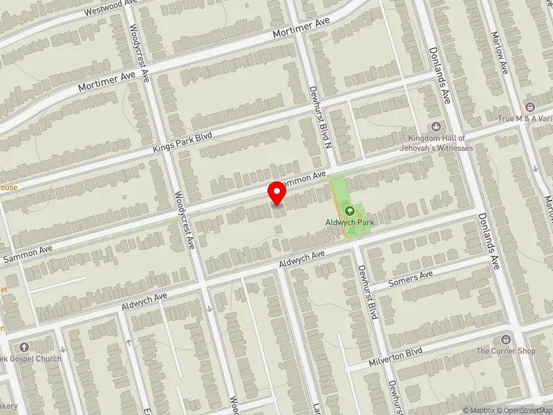 RentSafeTO apartment evaluation map view of 135 SAMMON AVE in Toronto-Danforth, Toronto