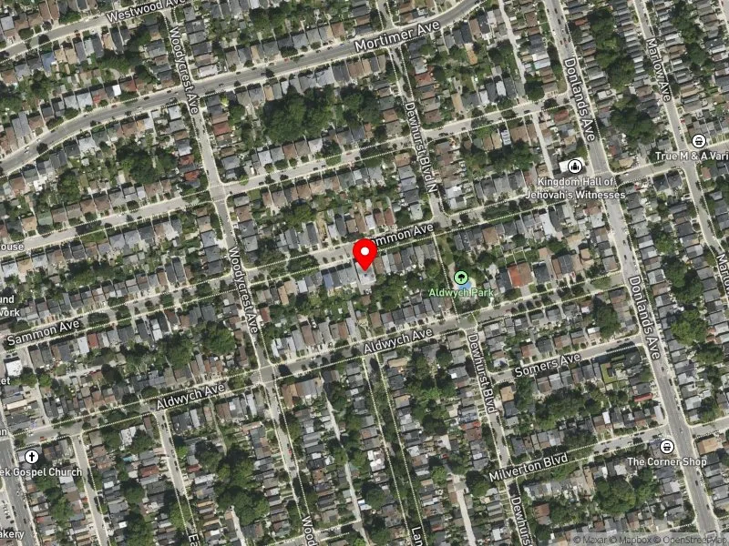 RentSafeTO apartment evaluation satellite view of 135 SAMMON AVE in Toronto-Danforth, Toronto