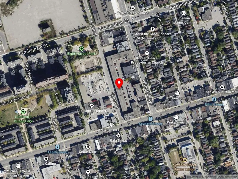 RentSafeTO apartment evaluation satellite view of 139 EIGHTH ST in Etobicoke-Lakeshore, Toronto