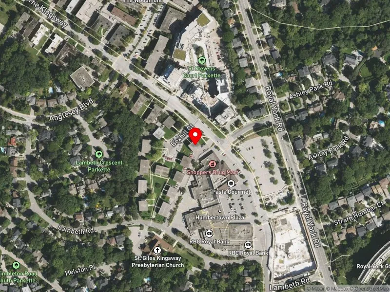RentSafeTO apartment evaluation satellite view of 14 BEXHILL CRT in Etobicoke Centre, Toronto