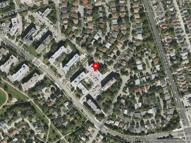 RentSafeTO apartment evaluation satellite view of 14 RAYOAK DR in Don Valley East, Toronto