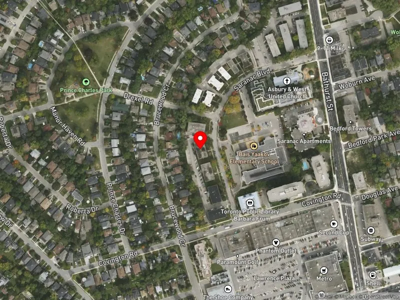 RentSafeTO apartment evaluation satellite view of 14 SARANAC BLVD in Eglinton-Lawrence, Toronto