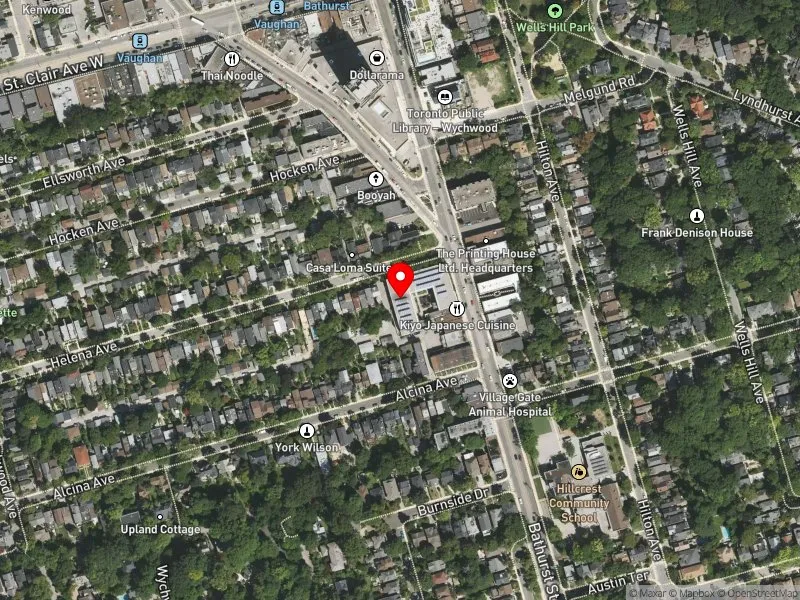 RentSafeTO apartment evaluation satellite view of 1400 BATHURST ST in Toronto-St. Paul's, Toronto