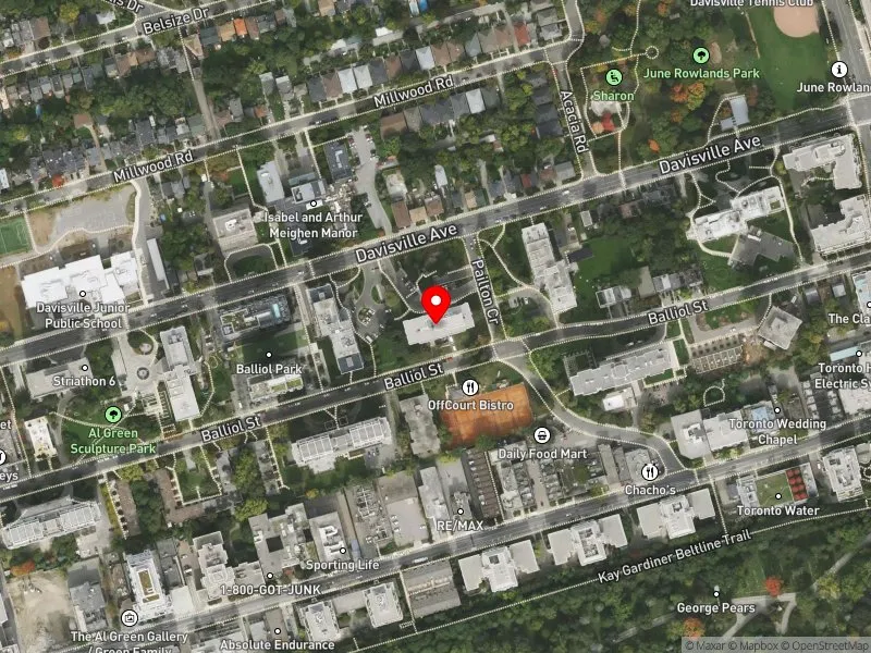 RentSafeTO apartment evaluation satellite view of 141 DAVISVILLE AVE in Toronto-St. Paul's, Toronto
