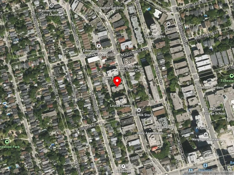 RentSafeTO apartment evaluation satellite view of 142 VAUGHAN RD in Toronto-St. Paul's, Toronto