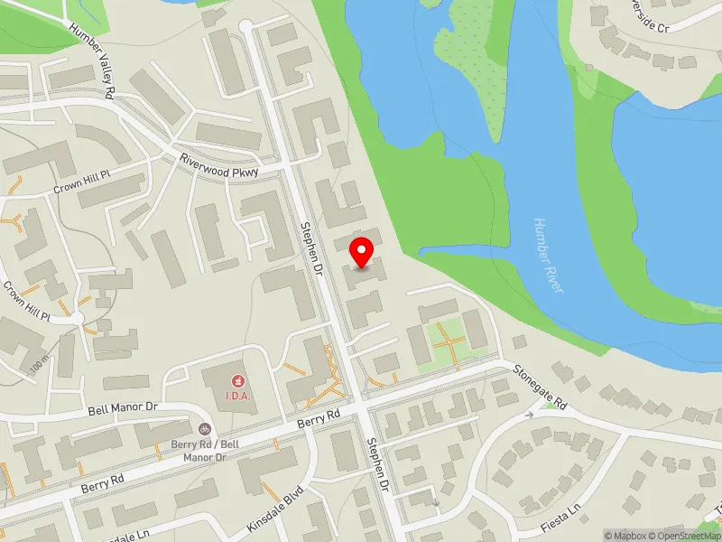 RentSafeTO apartment evaluation map view of 143 STEPHEN DR in Etobicoke-Lakeshore, Toronto
