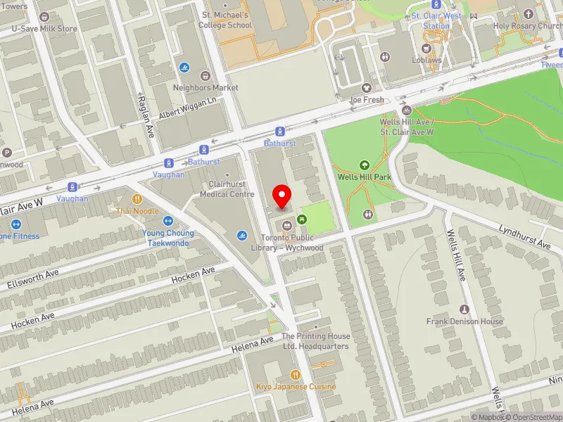 RentSafeTO apartment evaluation map view of 1435 BATHURST ST in Toronto-St. Paul's, Toronto