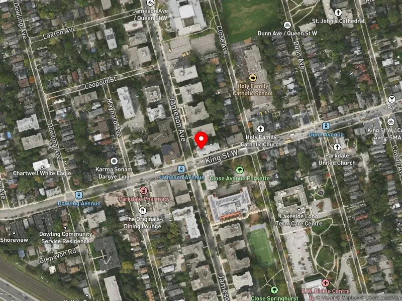 RentSafeTO apartment evaluation satellite view of 149 JAMESON AVE in Parkdale-High Park, Toronto