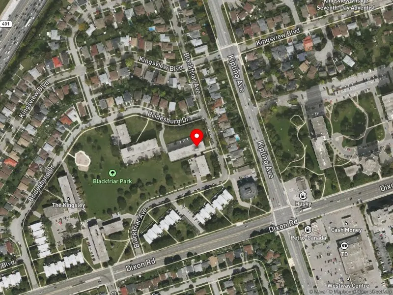 RentSafeTO apartment evaluation satellite view of 15 BRIDESBURG DR in Etobicoke North, Toronto