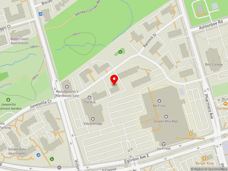 RentSafeTO apartment evaluation map view of 15 CRAIGTON DR in Scarborough Centre, Toronto