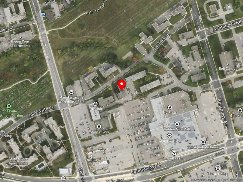 RentSafeTO apartment evaluation satellite view of 15 CRAIGTON DR in Scarborough Centre, Toronto