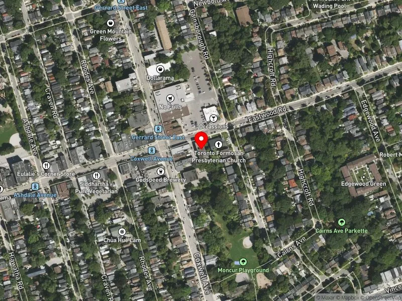 RentSafeTO apartment evaluation satellite view of 15 EASTWOOD RD in Beaches-East York, Toronto