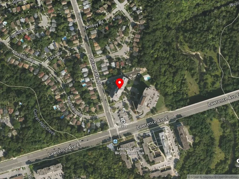 RentSafeTO apartment evaluation satellite view of 15 ORTON PARK RD in Scarborough-Guildwood, Toronto