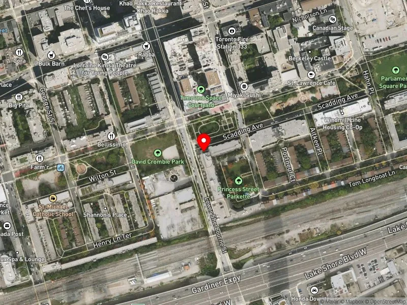 RentSafeTO apartment evaluation satellite view of 15 SCADDING AVE in Spadina-Fort York, Toronto