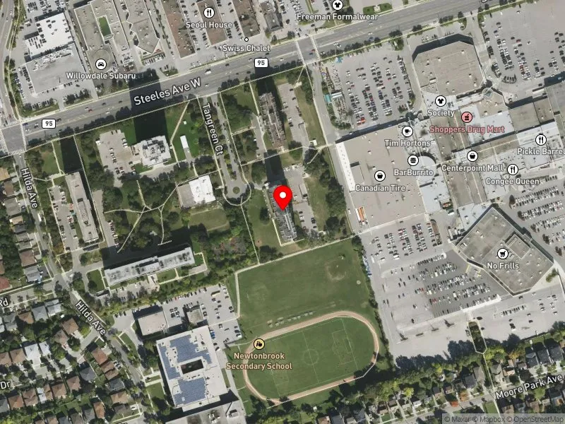 RentSafeTO apartment evaluation satellite view of 15 TANGREEN CRT in Willowdale, Toronto