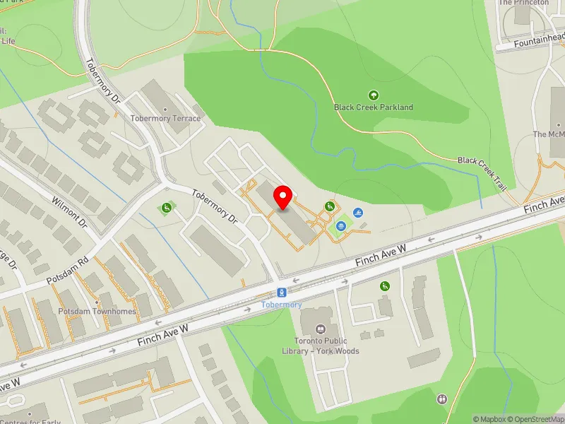RentSafeTO apartment evaluation map view of 15 TOBERMORY DR in Humber River-Black Creek, Toronto