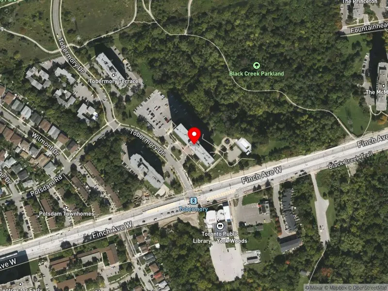 RentSafeTO apartment evaluation satellite view of 15 TOBERMORY DR in Humber River-Black Creek, Toronto