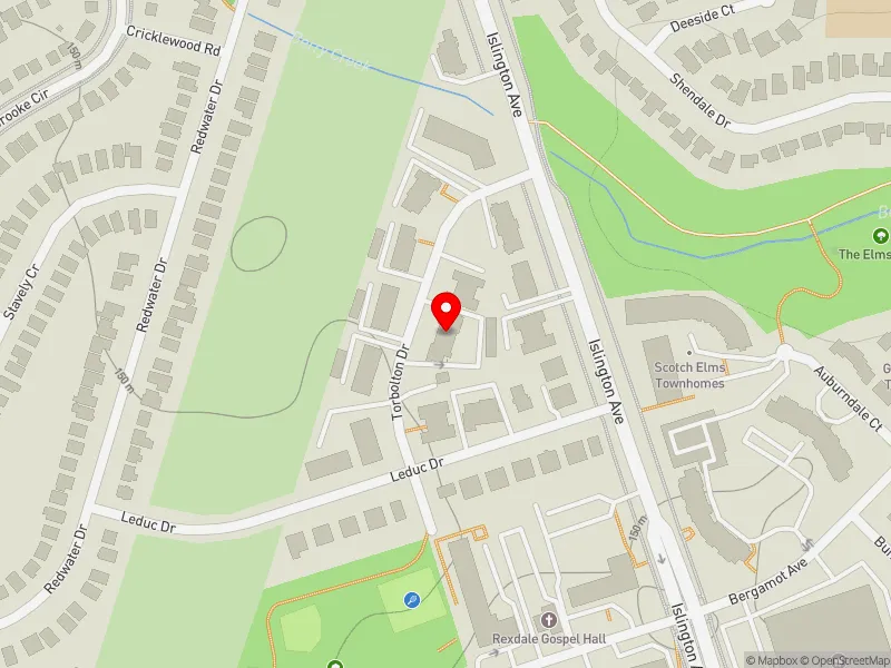 RentSafeTO apartment evaluation map view of 15 TORBOLTON DR in Etobicoke North, Toronto