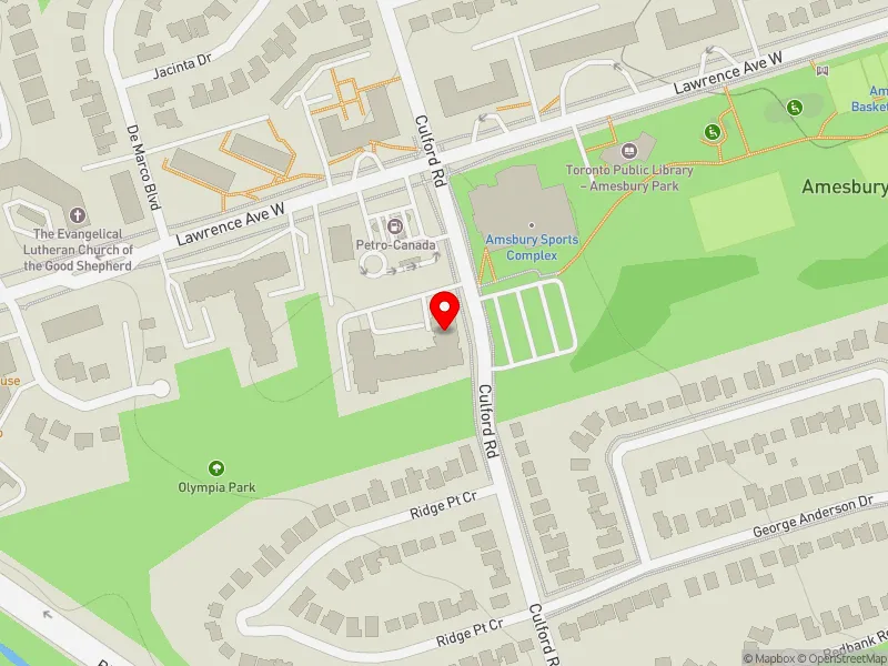 RentSafeTO apartment evaluation map view of 150 CULFORD RD in York South-Weston, Toronto
