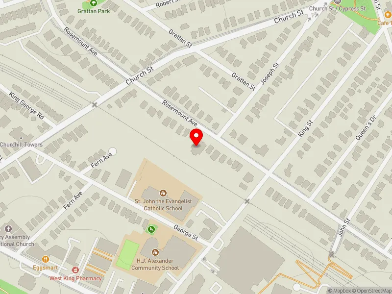 RentSafeTO apartment evaluation map view of 150 ROSEMOUNT AVE in York South-Weston, Toronto