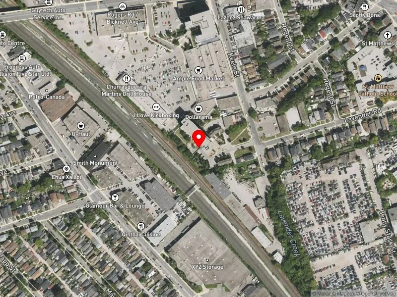 RentSafeTO apartment evaluation satellite view of 1500 KEELE ST in York South-Weston, Toronto