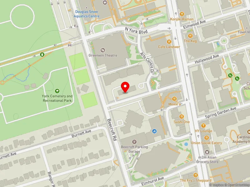 RentSafeTO apartment evaluation map view of 151 BEECROFT RD in Willowdale, Toronto